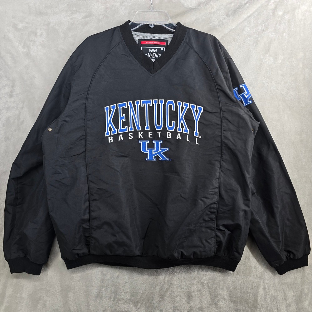 Franchise Club Kentucky Wildcats Basketball V Neck Pullover Jacket Mens Large
